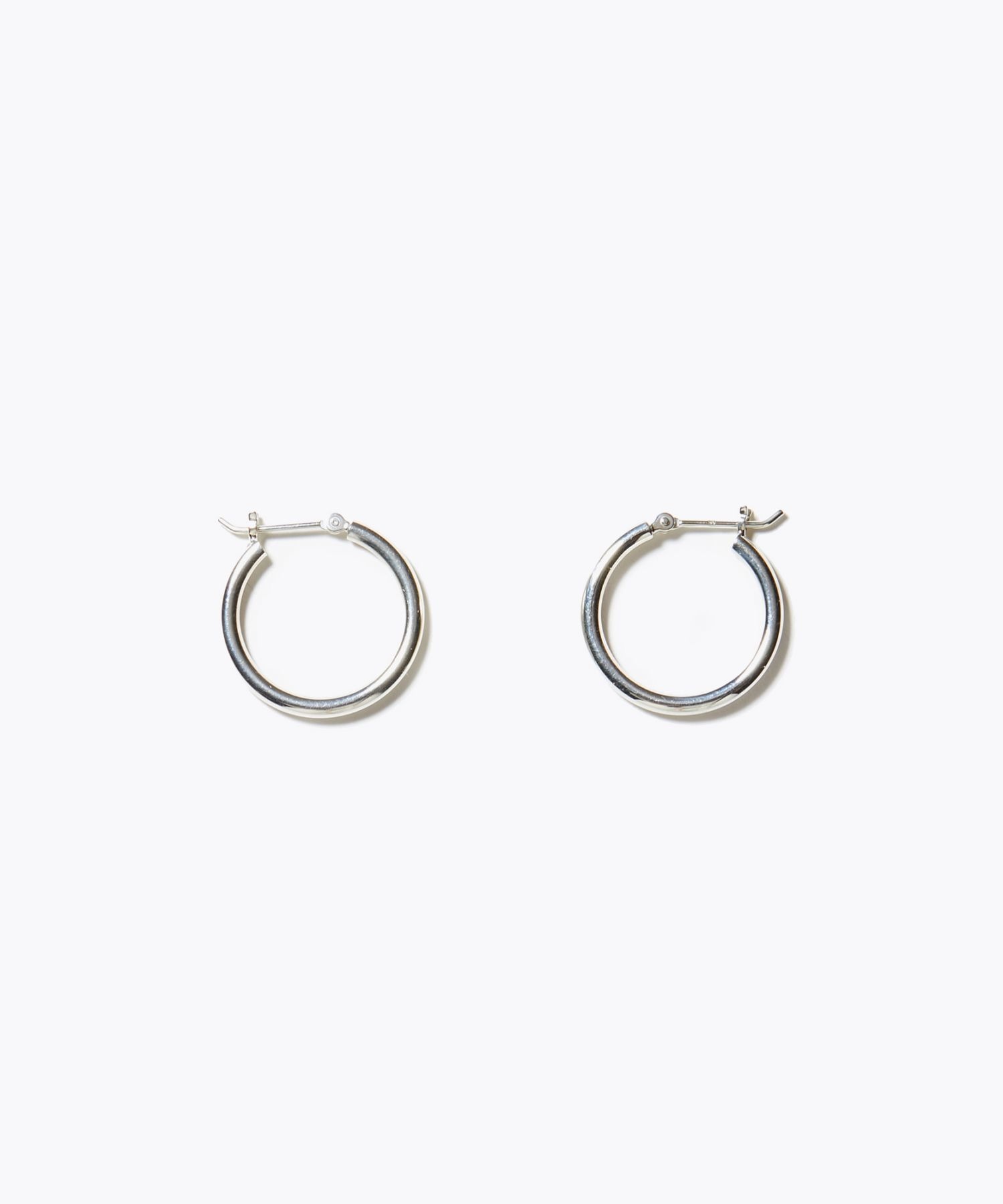 [bone] organic thin small silver hoop pierced earring